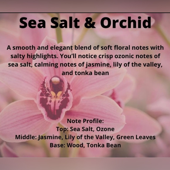 Soy wax candle, hand-poured. Sea Salt & Orchid. - Picture 5 of 5